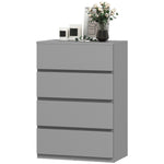 Bedroom Chest Of Drawers, 4 Drawers Dresser, Drawer Unit | Grey