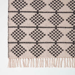 Adana Handwoven Monochrome Cotton Textured Rug | 150cm x 95cm | Natural