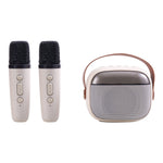 Portable Karaoke Speaker With Two Wireless Microphones And Rgb Lights | White