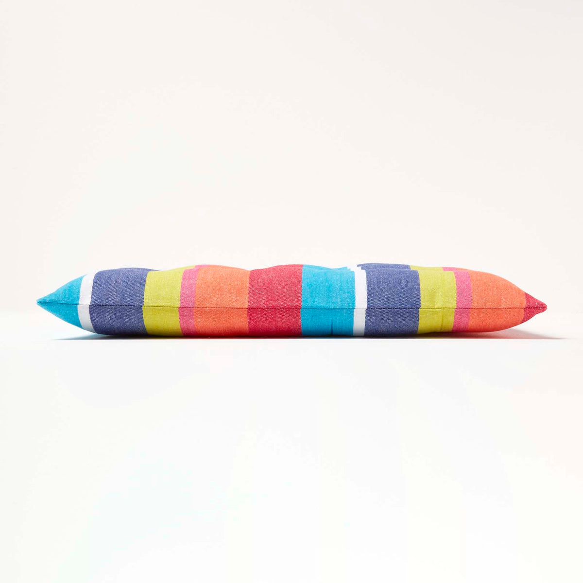 Striped Seat Pad With Button Straps 100% Cotton, 40 X 40 Cm | Set of 4 | Multi Colour