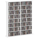 Cd Storage Unit Dvd Tower Blu-ray Storage Shelf For Office | Large | White