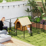 12 Panels Dog Pen, Heavy Duty Puppy Dog Playpen For Large Dogs | 80cm | Black