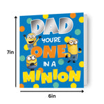 Minions 'dad You're One In A Minions' Father's Day Card Official Product