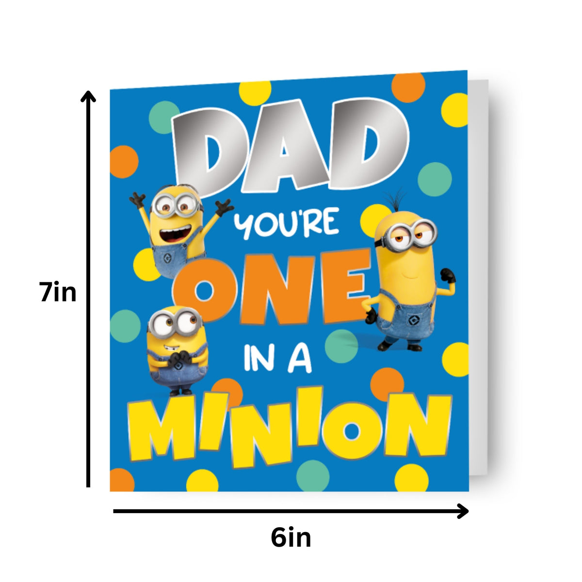 Minions 'dad You're One In A Minions' Father's Day Card Official Product