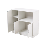 Breeins Wooden Sideboard Storage Cabinet With Microwave Counter Organizer