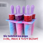 Bpa Free Spiral Ice Pop Mould With 6 Sticks Pink
