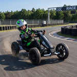 Electric Go Kart For Kids With Dual Motors, Adjustable Seat | Black