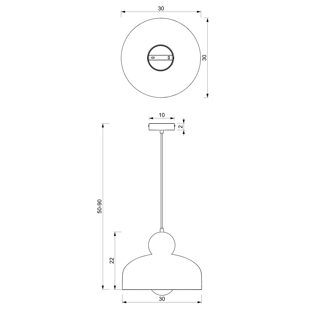 Harald Pendant Lamp 1xe27 A Stylish Hand Made 30cm Lamp | Navy Blue