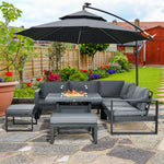6-piece Garden Set W/ Firepit Table Outdoor Sofa