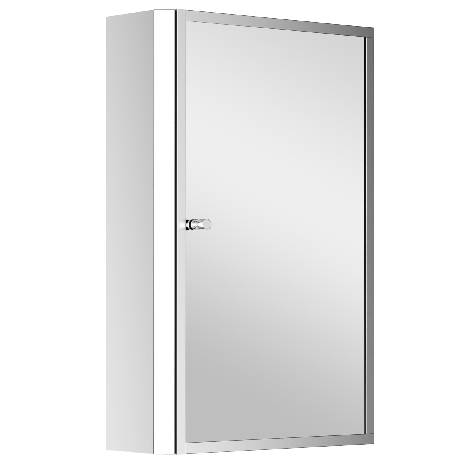 Mirror Cabinet Shelves Bathroom Storage  Stainless Steel