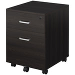 2 Drawer Locking Office Filing Cabinet 5 Wheels | One Size | Black