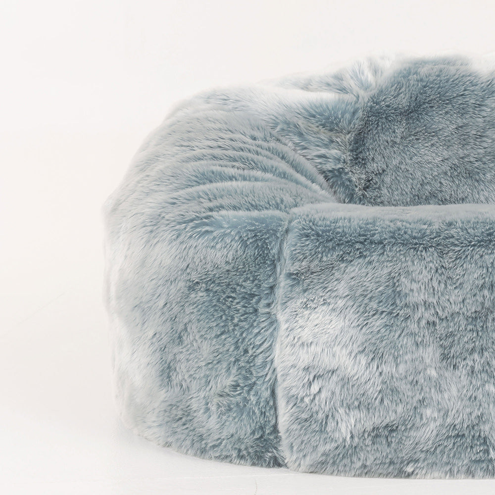 Kids Faux Fur Bean Bag Chair | Blue