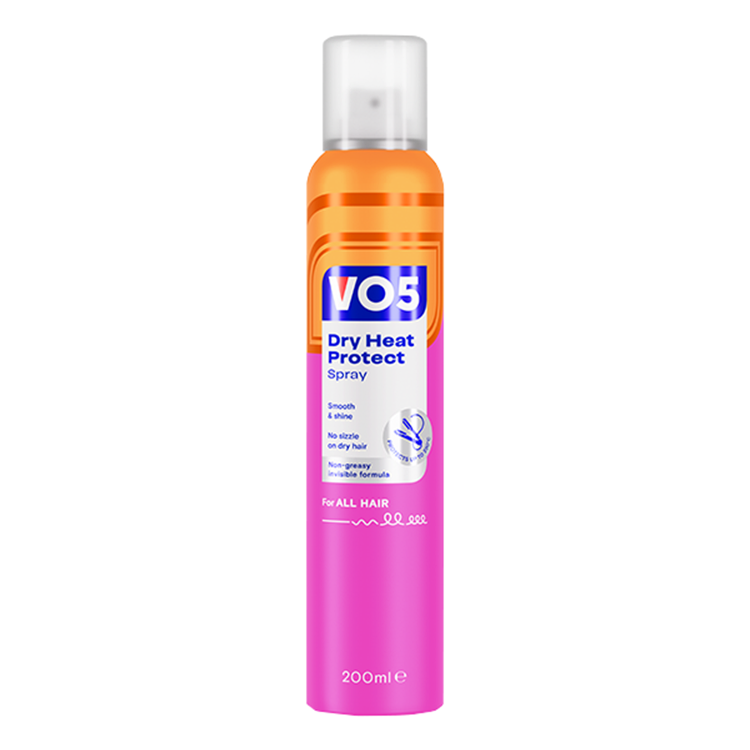 Dry Heat Protect Spray 200ml, Anti-frizz, Shine Boost, Uk Haircare Mist