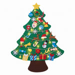 Breeins Wall-mounted Felt Christmas Tree With 33 Removable Ornaments & Led Lights