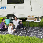 3ft Folding Camping Table W/ 2 Adjustable Height | White