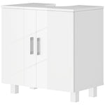 Freestanding Bathroom High Gloss Under Sink Cabinet, White