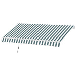 2.5x2m Garden Patio Manual Awning | Green & White
