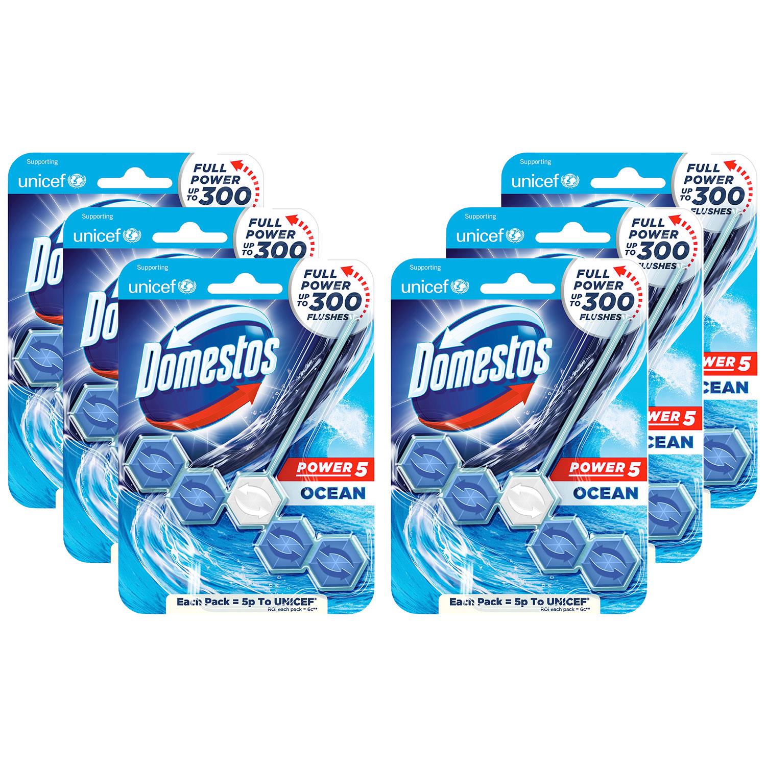 Power 5 Ocean Toilet Rim Block 55g, Pack Of 6