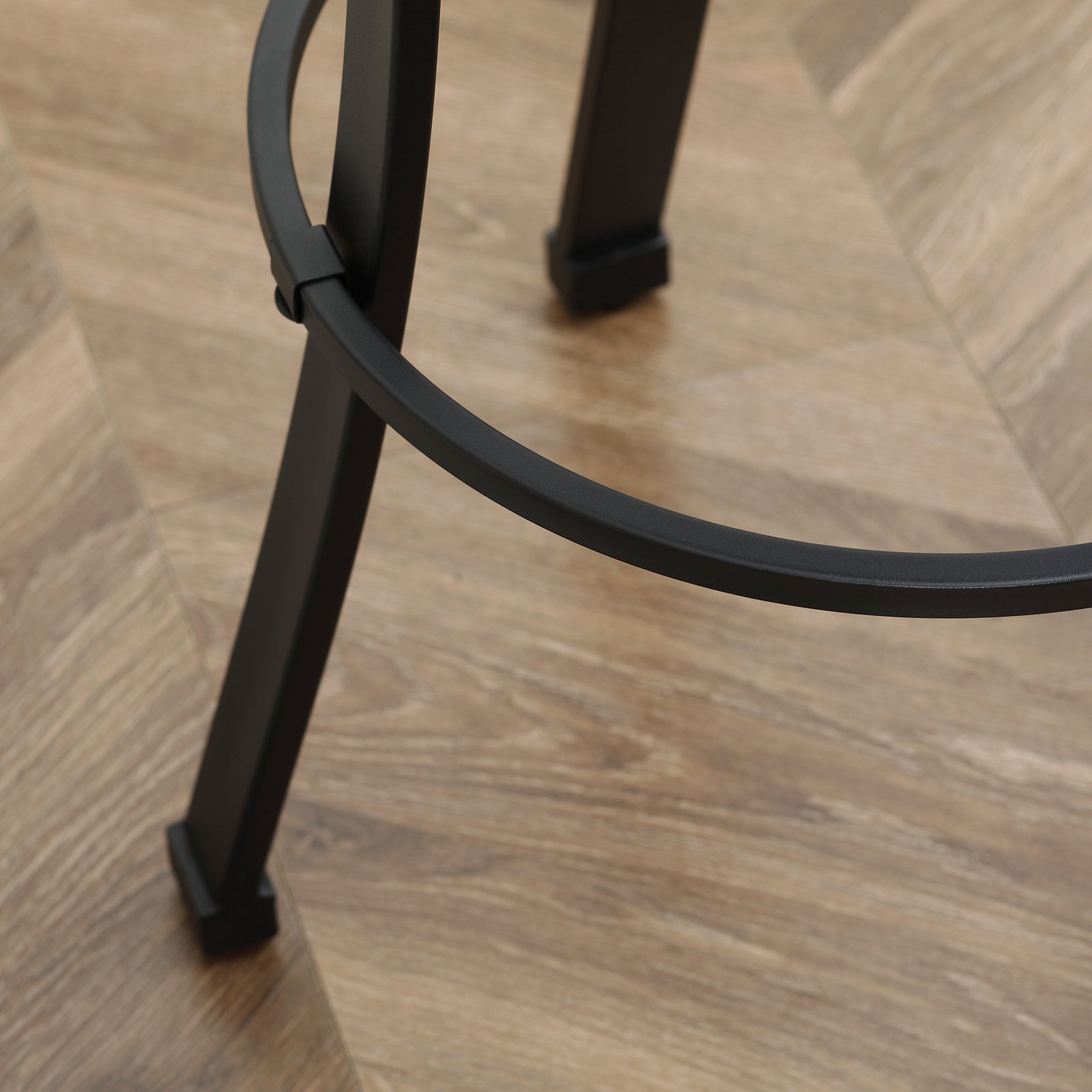 Microfiber Cloth Bar Stools With Steel Legs Set Of 2
