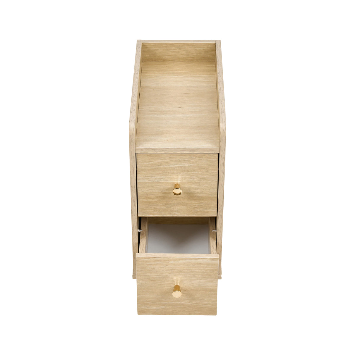 Modern Mdf Bedside Table With 2 Drawers | Oak