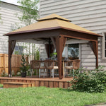 3 X 3(m) Pop Up Gazebo, Instant Shelter With Netting | Khaki