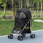 3 In 1 Pet Stroller, Detachable Dog Cat Travel Carriage | Black
