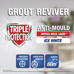 Easy To Use Triple Protection Anti-mould Grout Reviver Pen 7ml, 4 Pack