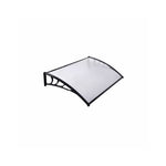 Window Door Awning Canopy With Brackets | Medium | Black