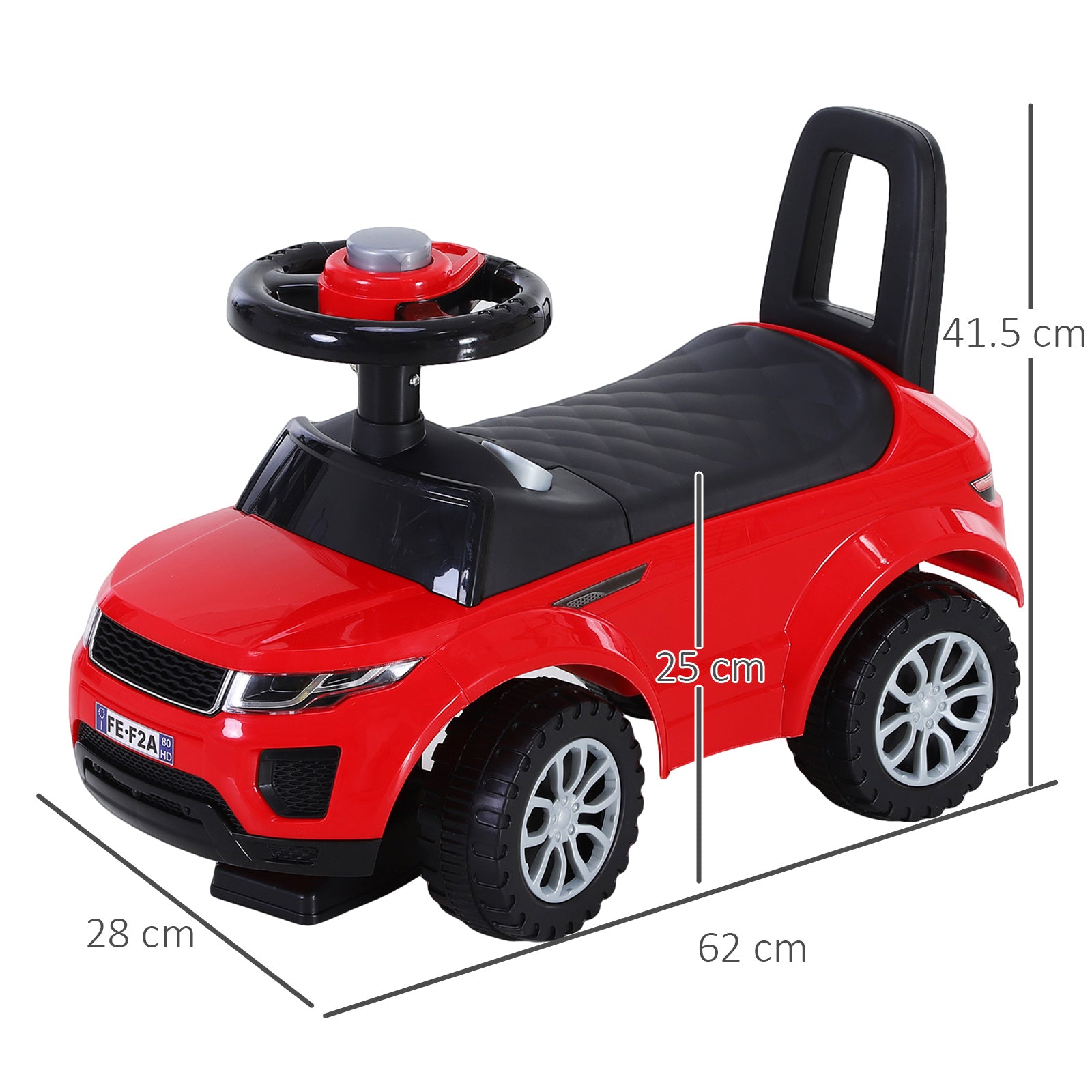 3-in-1 Ride On Car Foot To Floor Slider Toddler W/ Horn Steering | Red