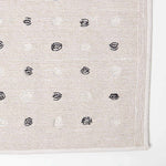 Tufted Cotton Bath Mat With Polka Dot Design | 50 x 80cm | Black & White