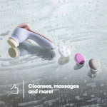 7 In 1 Skin Cleanser Rose Gold Electric Facial Brush With Attachments