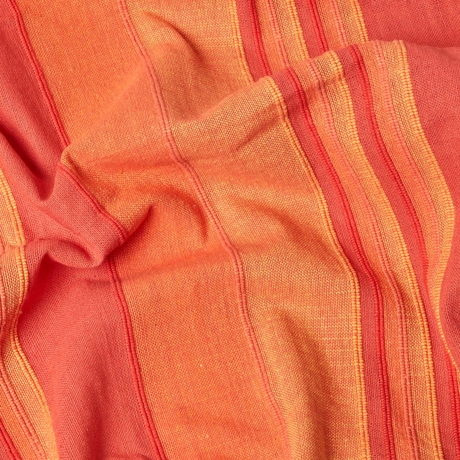 Cotton Morocco Striped Throw | 255cm x 360cm | Terracotta
