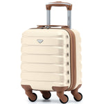 40x30x20cm Cabin Carry-on Suitcase - Lightweight, Durable, 4-wheel Luggage - 100+ Airlines Approved | Cabin | Cream