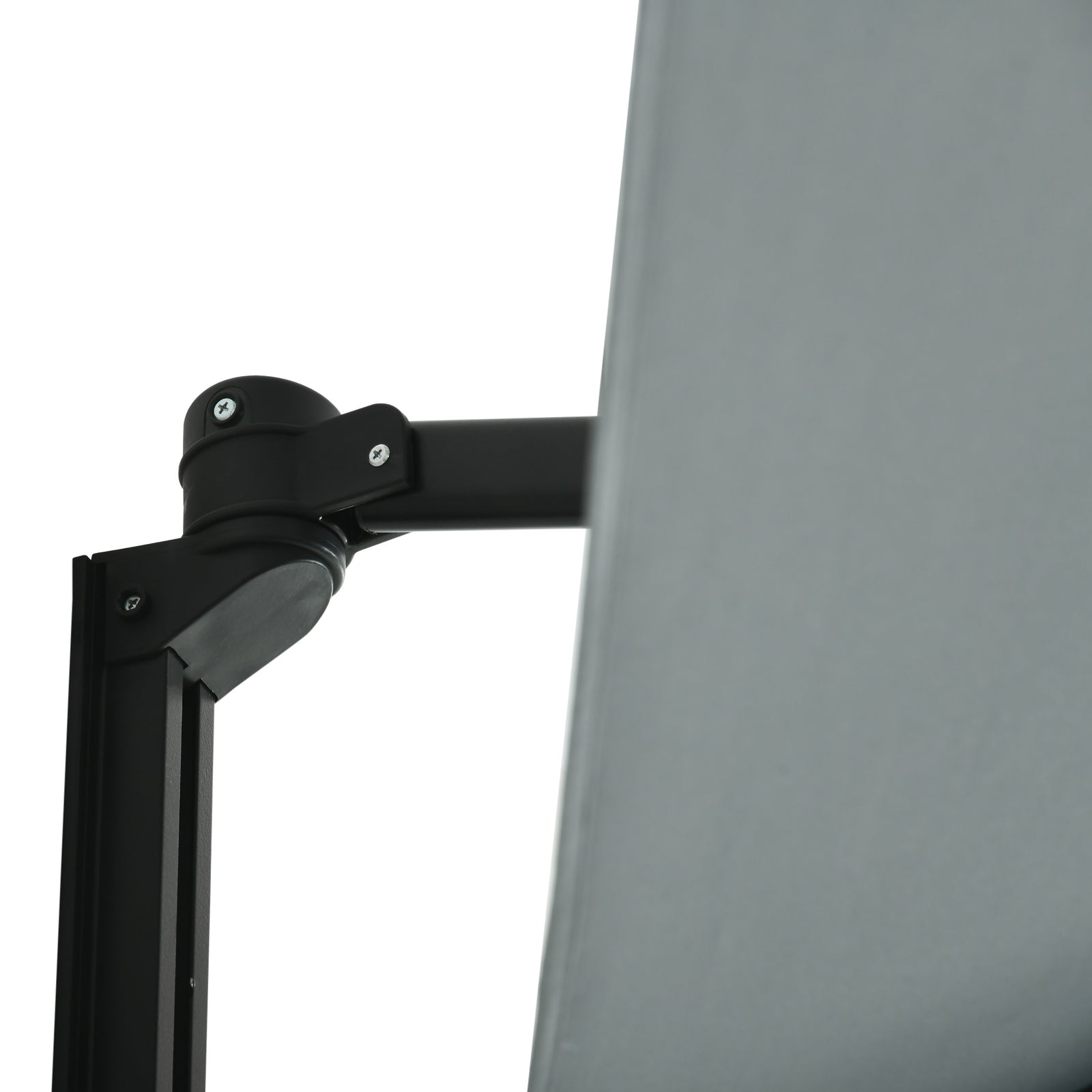 Wall Mounted Parasol W/ 180° Rotatable Canopy | Gray