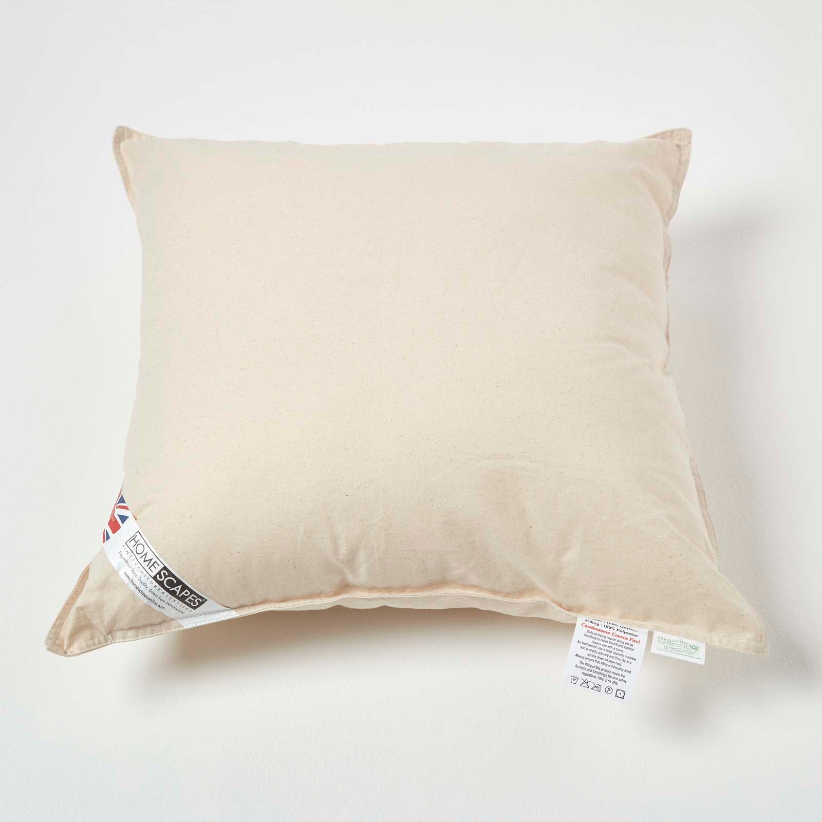Organic Cotton Cushion Pad | 50cm x 50cm | Beige
