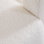 Teddy Fleece Upholstered Accent Chair With Lumbar Pillow