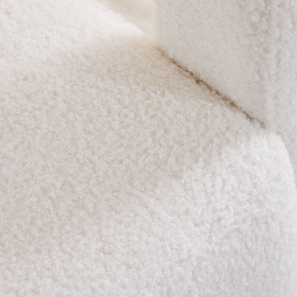 Teddy Fleece Upholstered Accent Chair With Lumbar Pillow