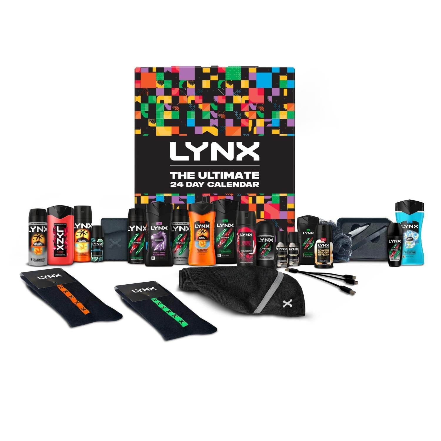 24-day Countdown Calendar Gift Set For Him, 17 Products, 7 Gifts | Set of 1