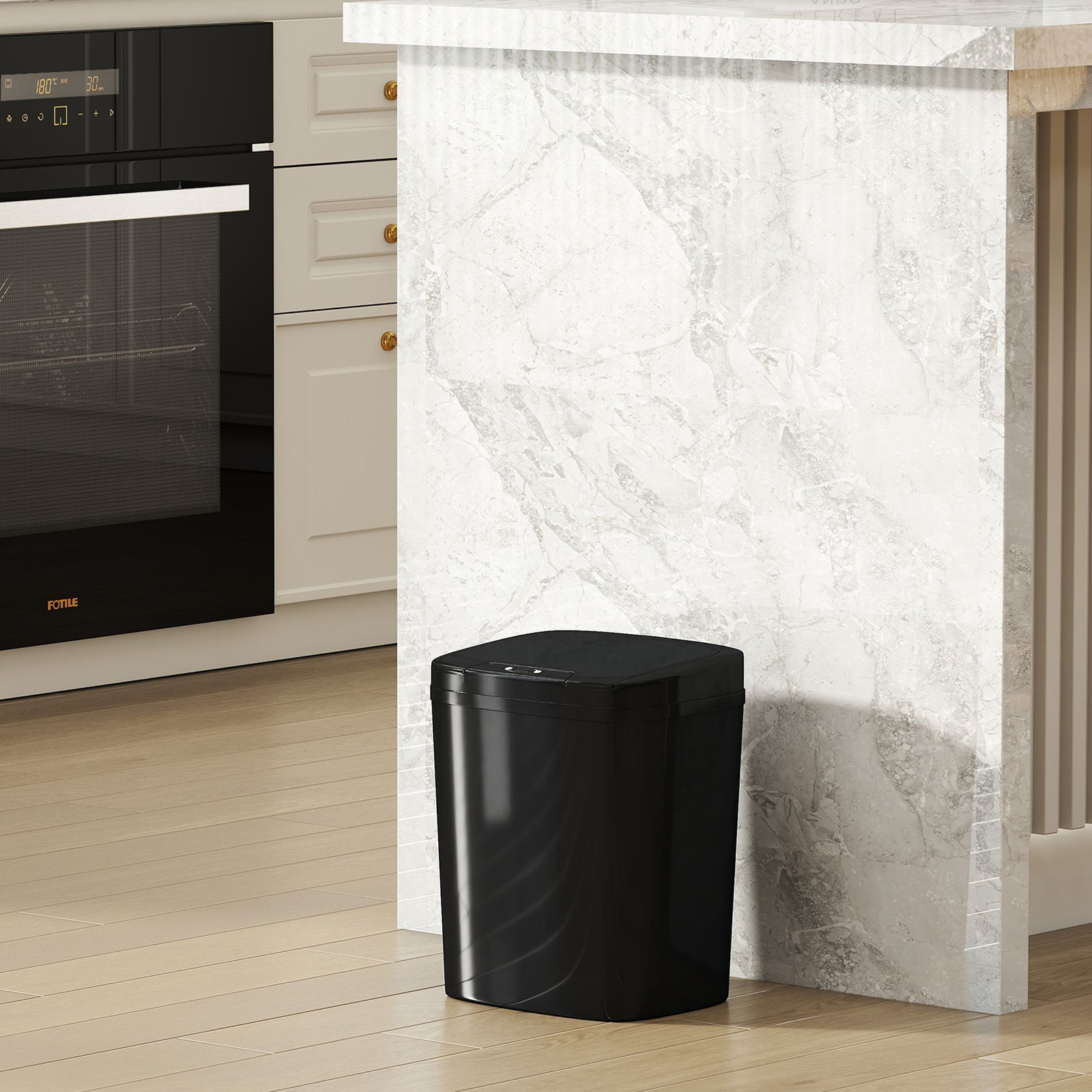 15l Sensor Bin, Automatic Touchless Kitchen Bin, Battery Operated | Black