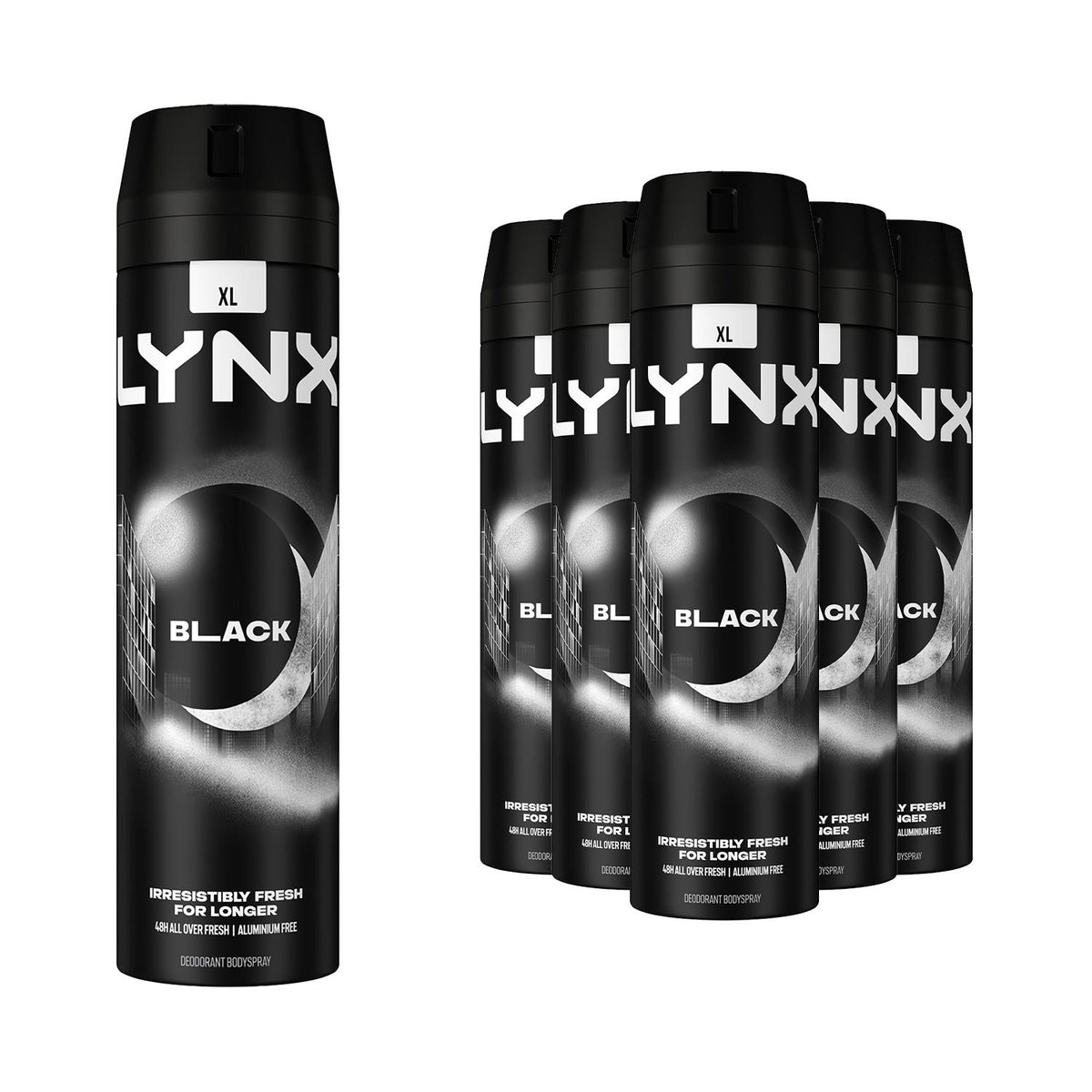 Xl Black Body Spray Deo 48h Fresh Frozen Pear & Cedarwood 200ml | Set of 12