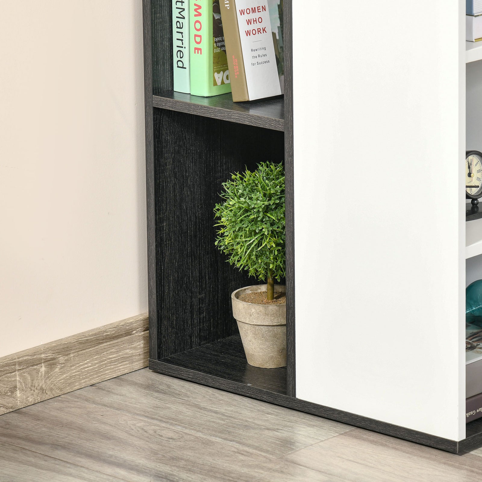 HOMCOM Home Office Computer Desk With Storage Shelves Writing Table