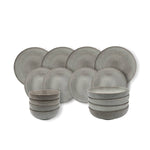 Nordic Stoneware Dinner Set | 16 Piece | Grey
