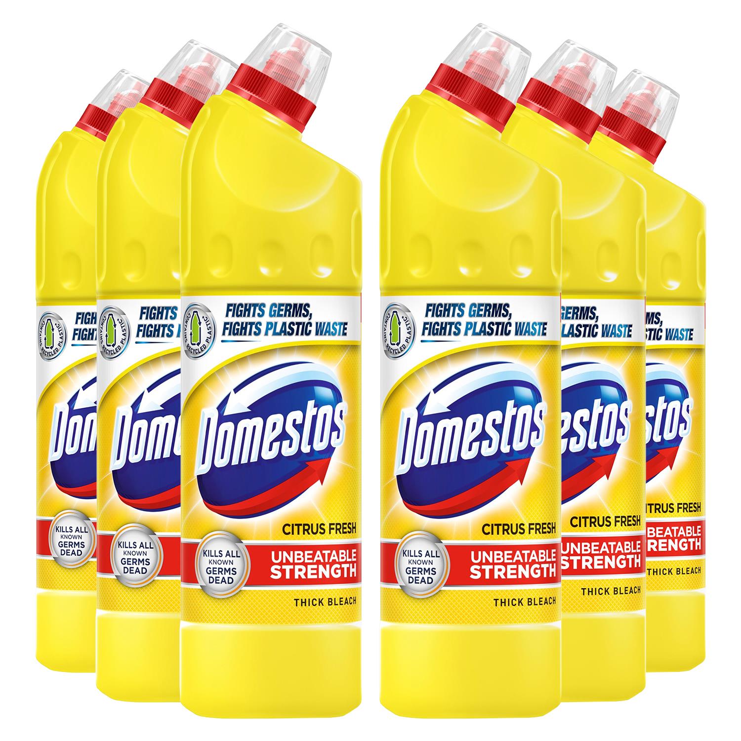 Thick Bleach Citrus Fresh Disinfectant Multi-purpose Cleaner, 6x 750ml