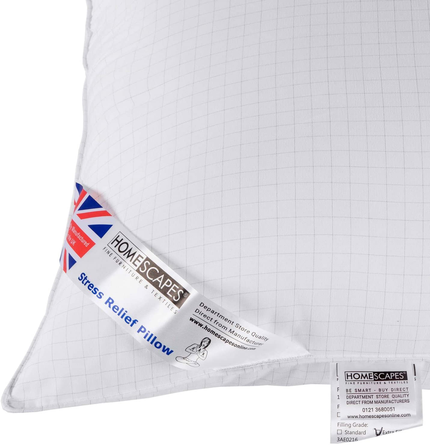 Anti Stress Pillow Carbon Enriched Super Microfibre Extra Fill