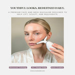 Ovey London Advanced Face & Neck Lifting Massager | Multi-functional Heat, LED & Vibration Device For Anti-aging & Firming