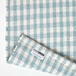 Cotton Gingham Check Rug Hand Woven | 200cm | Blue