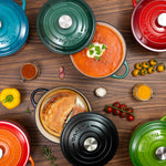 Cast Iron Dutch Oven Casserole Pot With Lid - 30cm (6.9l) | Black