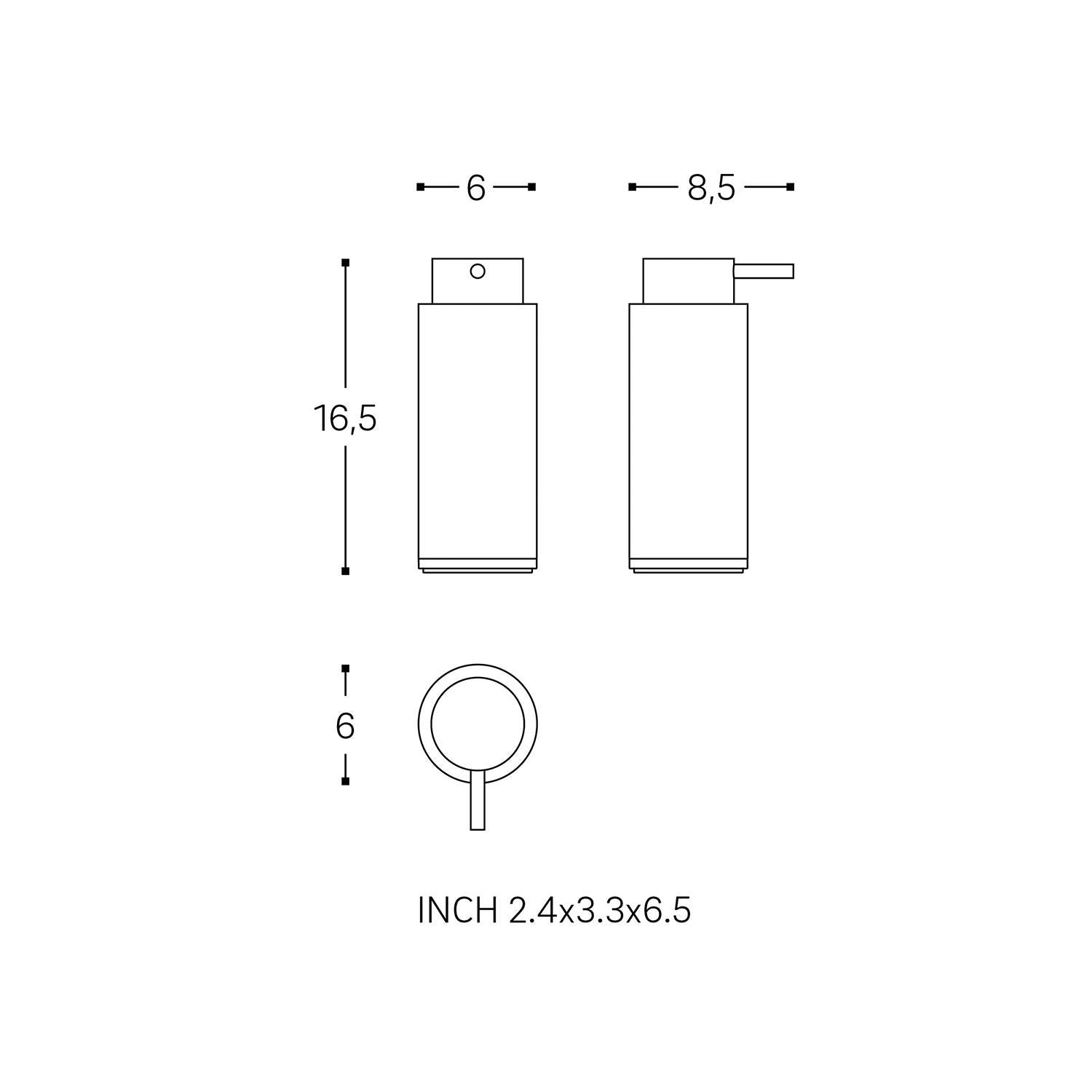 Soap Dispenser, 200ml, Glossy Stainless Steel, Logic Collection