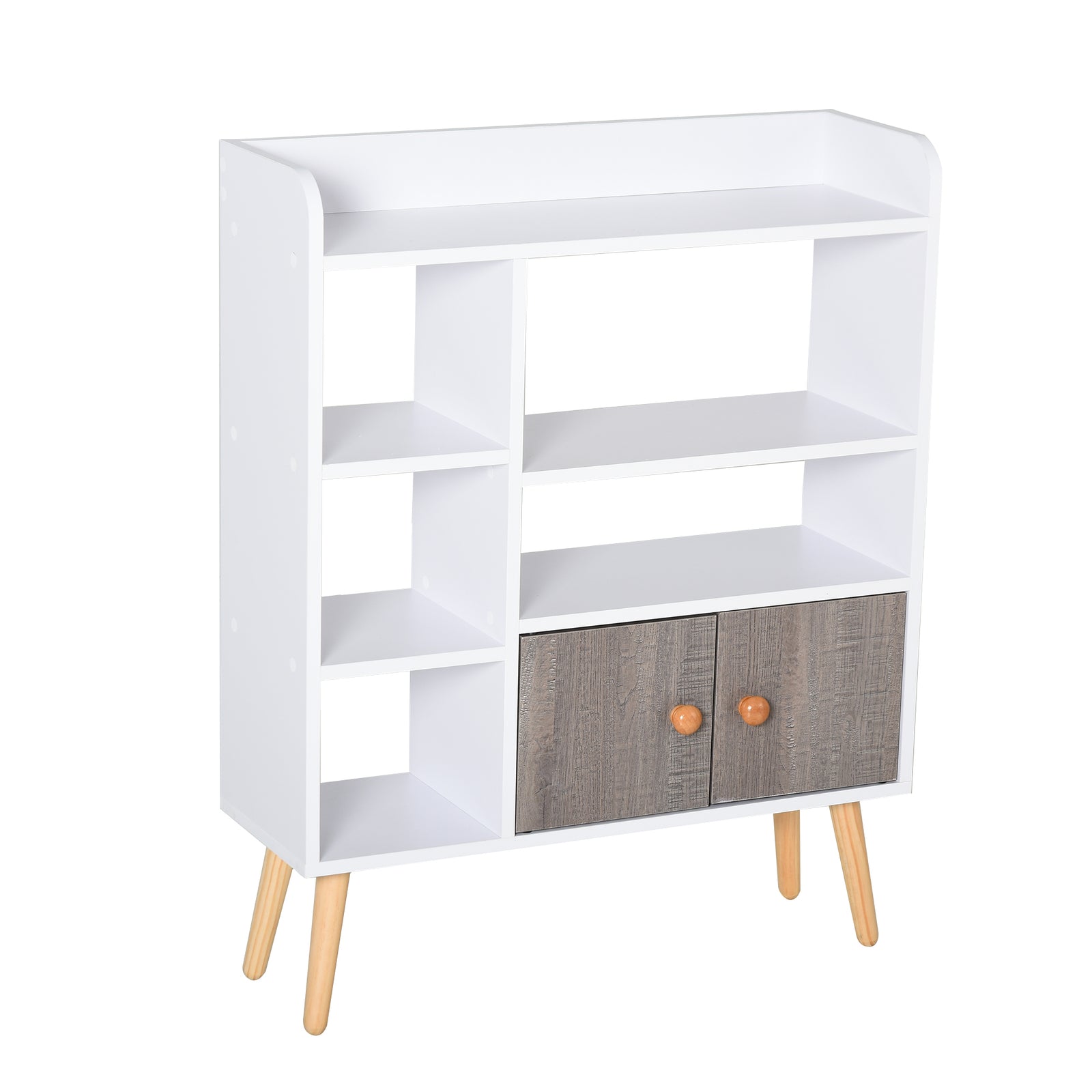 Multi Shelf Bookcase Freestanding Storage Cabinet Shelves