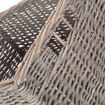 Antique Wash Wicker Storage Basket | One Size | Gray